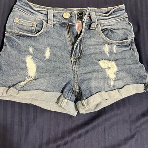Justice jean shorts size 10